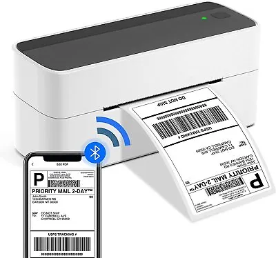 Bluetooth Thermal Shipping Label Printer 4x6 Label Marker Machine Withholder LOT • $16.99