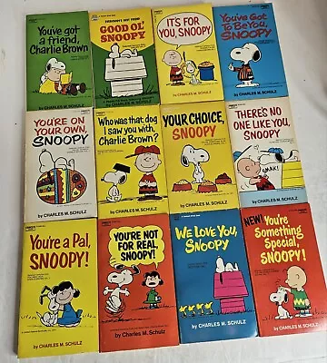 Vintage Snoopy Book Paperback Lot X 12 By Charles M Schulz Charlie Brown Peanuts • $32.95