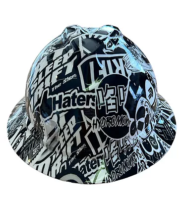 Hydro Dipped Hard Hat MSA Full Brim White Drifter • $90