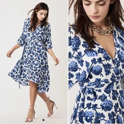 $249 • Buy 6 8 10 Diane Von Furstenberg Eloise Berries 2 Pc Midi Wrap Effect Dress Nwot