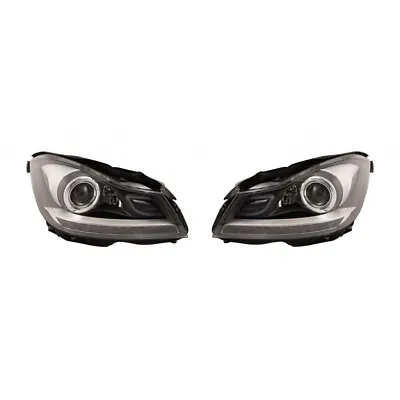 For Mercedes-Benz C63 AMG 2012 2013 Headlight Projector & LED DRL Pair • $527.76