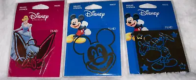 Lot Of 3 Vtg DISNEY Brass Stencils Tinkerbell Mickey Face Mouse DIY Craft B6 • $14.50