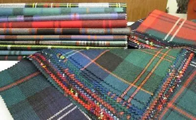 Tartan Patchwork 100% Wool Remnant Offcuts Squares 10 Pieces 23cm (9 ) • £12.95