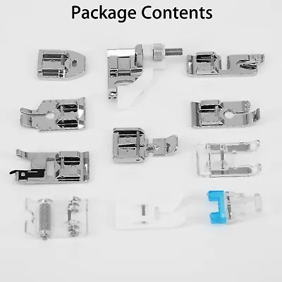 11 Pcs Multi Function Universal Sewing Machine Presser Foot Feet  Accs Parts Set • £8.48