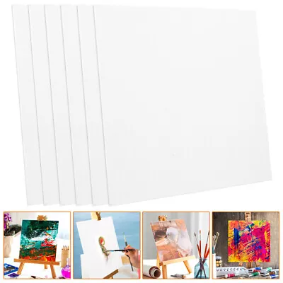  6 Pcs Cotton Oil Painting Board Cloth Student Canvases For Blank Drawing Pad • £17.85