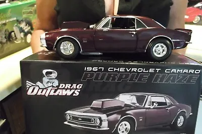 1967 Chevrolet Camaro Ss Nhra Drag Outlaw Purple Haze 1:18 Diecast Acme A1805721 • $139.95