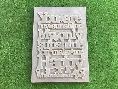 You Are My Sunshine Plaque Sign Mould Concrete Garden Ornament Mold • $42.99