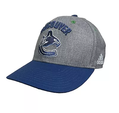 Adidas Vancouver Canucks Adjustable Hat NHL Embroidered Hockey Canada Blue Gray • $19.99