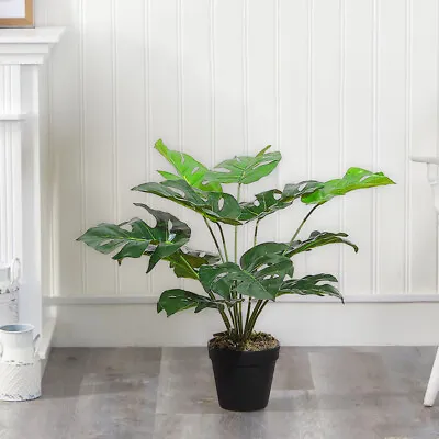 Large Artificial Monstera Tree House Fake Green Plant In A Pot Home Office Decor • £12.95