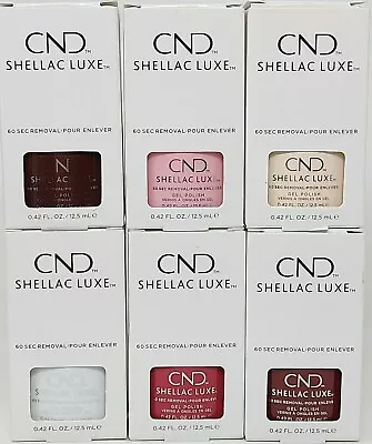 £9.99 • Buy CND Shellac Luxe Gel Nail Polish 12.5ml - New -Various Shades
