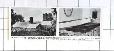 1955 The Old Church At Parracombe North Devon With Box Pews And Hat Pegs • £6