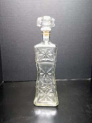 Vintage Crystal/Glass Liquor Bottle With Top • $18