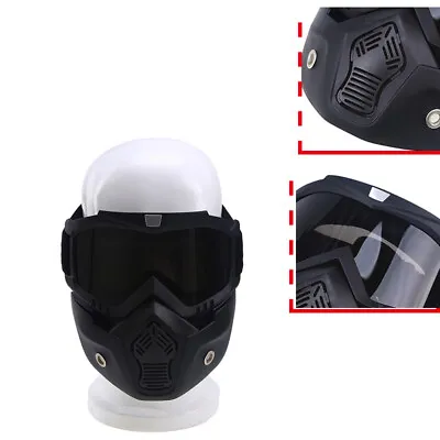 Full Shield Glasses Face Mask Helmet Mototrcycle ATV Cycling Ride Racing Goggles • $15.89