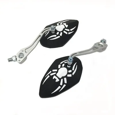 10mm 8mm Motorcycle E-Bike Mirror Spider Rear View Mirrors For Harley Kawasaki • $15.99