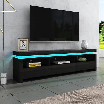 $299.95 • Buy LED TV Cabinet Stand Entertainment Unit Television Console Table Furniture Black