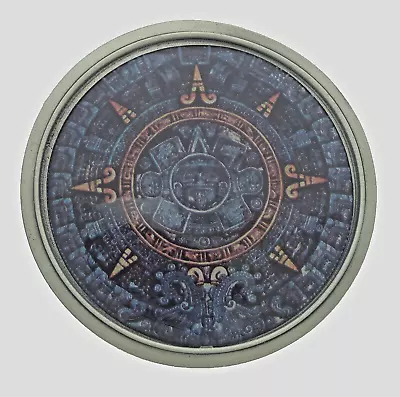 Aztec Calendar Blue Pewter Belt Buckle Maya Indian Men Women Vintage Collcetible • $7.31