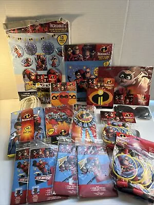 The Incredibles 2 Birthday Party Supply SUPER Kit W/ InvitesBalloons & More ! • $45