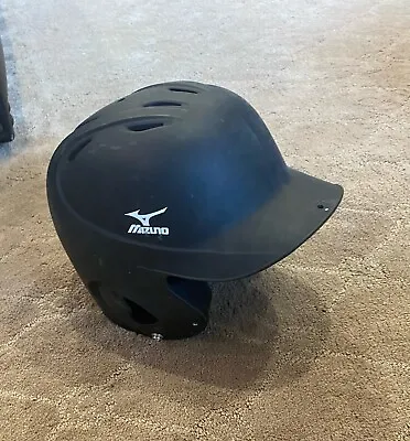 Mizuno Baseball Batting Helmet Youth Size 6-6 3/4 Black Open Face MBH600 • $15