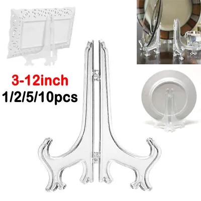 3/5/7/10/12in Easel Stands Plastic Plate Stand Holder For Display Picture Frame • £19.98
