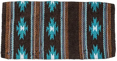$47.90 • Buy Western Wool Saddle Blanket - Aztec Print - 26 X26  - Brown - Turquoise - Orange