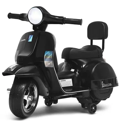 Kids Ride On Motorbike 6V Vespa Licensed Electric Ride On Motorcycle LED Lights • £54.95