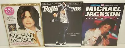 MICHAEL JACKSON TRIBUTE Magazine (Lot Of 3) Rolling Stone Life USA Today 2009 • $35.95