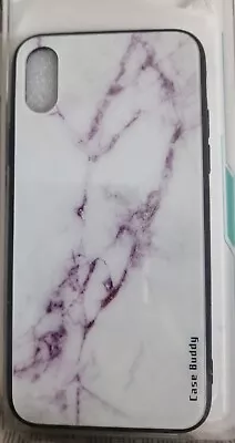 For IPhone X/xs Case Tempered Glass Shockproof Marble Cover • £4.95