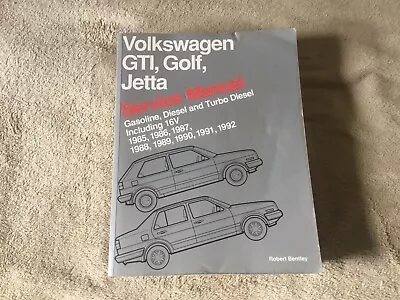 Volkswagen GTI Golf Jetta Robert Bentley Service Manual 1985 - 1992 Diesel Gas • $15