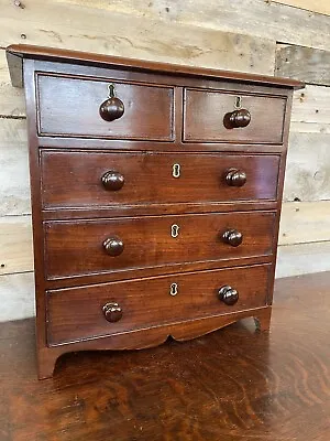 £800 • Buy Antique Mahogany  Sample / Collectors Apprentice Chest Drawers . Free Delivery
