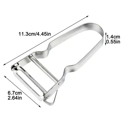 Kitchen Stainless Steel Vegetable Peeler Sharp Manual Serrated Blade Pear • £5.57