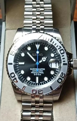 New Yacht Mod Watch Date 40mm Seiko NH35A Marine Master Pro Automatic  1$-NR • $52