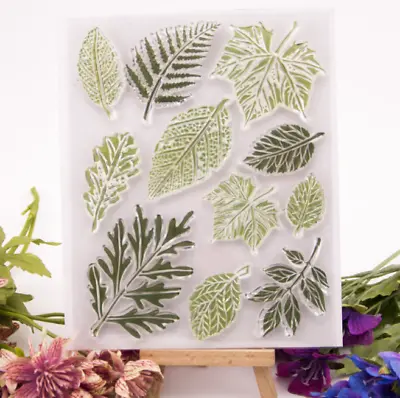 £3.69 • Buy Leaf Rubber Silicone Clear Stamp For Scrapbooking Embossing Card Craft Making