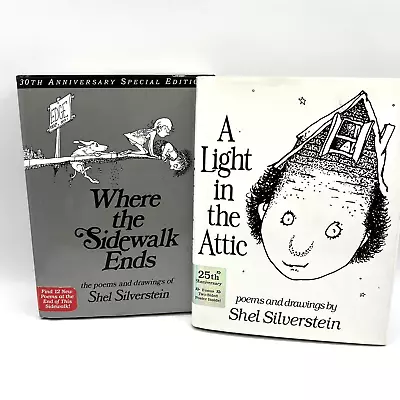 Where The Sidewalk Ends A Light In The Attic Mixed Lot Of 2 Shel Silverstein    • $15