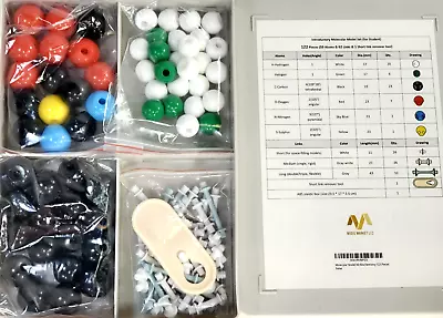 $21.99 • Buy Molecular Model Set Beginner's 122-Piece Molecule Plastic Model Kit