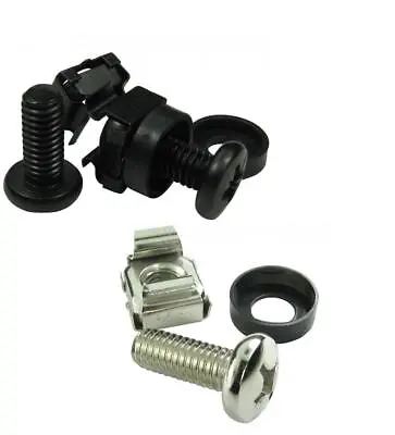 Rack Fixing M6 Cage Captive Nuts Bolts And Washers - For Rack Mount Mounting Lot • £2.99
