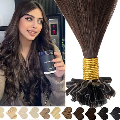 Keratin Pre Bonded Nail U Tip Remy Human Hair Extensions AAAAAA 1g THICK 16 -24  • $68.87