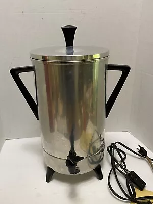 Sunbeam AP40 Percolator Vintage 30Cup Party Size Automatic Polished Aluminum 60s • $35