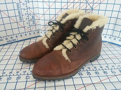 Vintage Ralph Lauren Country 5662 Shearling Aviator Boots Women's Size 7.5 B Vgc • $44.55