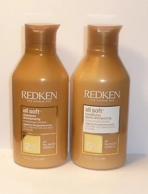  Redken All Soft For Dry Hair Moisturizer Shampoo 300ml Conditioner 300ml • £33.58