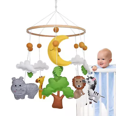 Babies Mobile For Crib | Forest & Jungle Animal Babies Nursery Mobiles Wooden   • $13.66