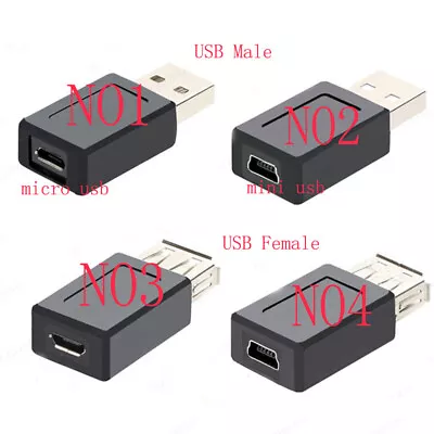 USB 2.0 Male Female Micro USB Mini Adapter Plug Converter Connector Jack Cable • $1.96