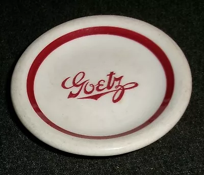 Tiny 1940's - 1950's Goetz Beer St Joseph Missouri Pinch Of Salt China Plate • $20