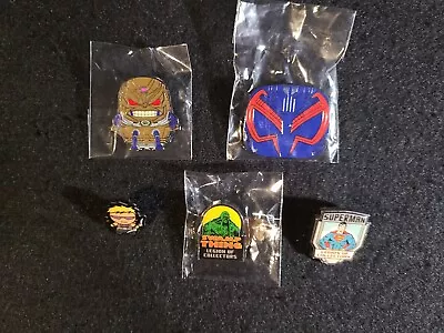 Marvel DC Pin Lot Of 5 (Spider-Man 2099 Superman MODOK Swamp Thing Hawkeye) • $14