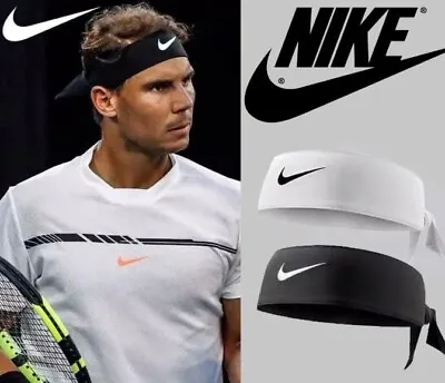 £14.49 • Buy 1 X Nike Tie Headband Bandana Dri Fit Tennis Gym Sports Nadal Black Official