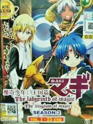 DVD Magi: The Labyrinth Of Magic The Kingdom Of Magic Season 2 Vol. 1-25 End • $27.11