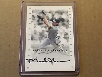 1996 Leaf Signature Extended Series On Card Autograph Mark Johnson Pirates • $1.99