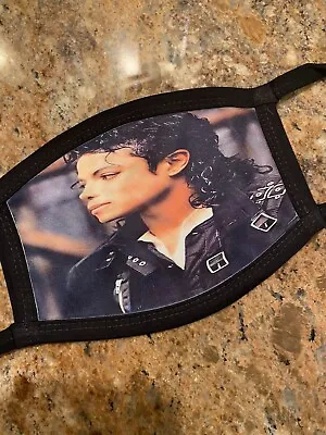 Michael Jackson Black Leather Jacket Face Mask Reusable Washable Double Layers • $15