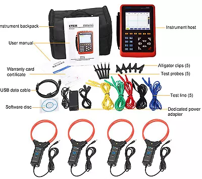 3 Phase Energy Quality Analyzer Digital Power Quality Measurement Range 10-6000A • $2610.40