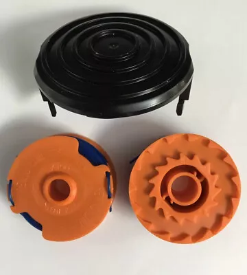 2 X Spool & Line + Cap For QUALCAST  Strimmer Trimmer GGT450A1  *FAST POST* • £15.95