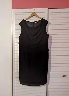 Jacques Vert Black Smart Black Dress Size 22 • £20